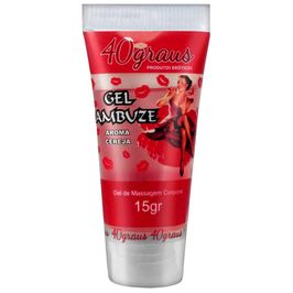 Lambuze Gel para Massagem Corporal Beijável de Cereja 15g 40 Graus
