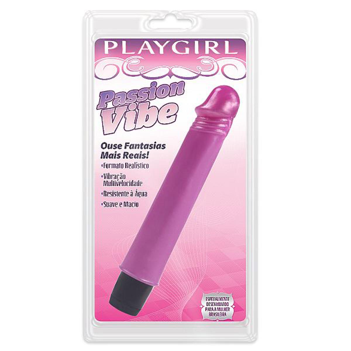 Vibrador Passion Vibe Violeta em formato de pênis Adão e Eva - Miess