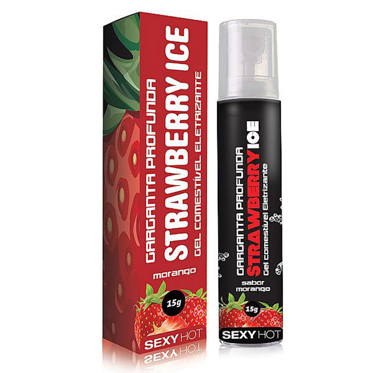 Gel Comestivel Eletrizante Garganta Profunda Strawberry Ice 15g Sexy Hot - Miess Gel Comestivel Eletrizante Garganta Profunda Strawberry Ice 15g Sexy Hot - Miess
