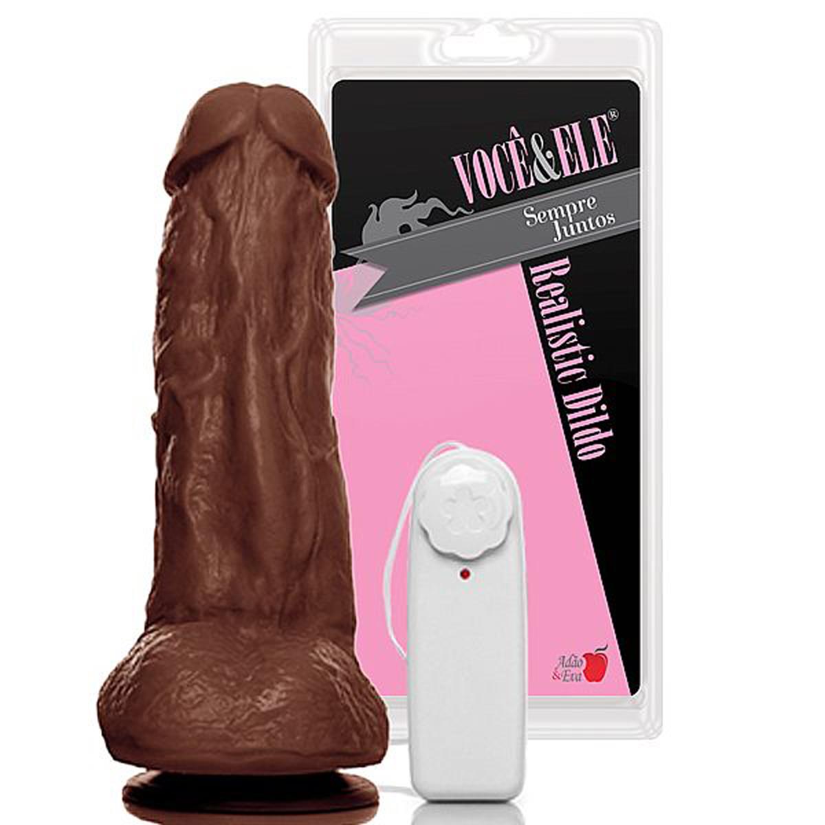 Prótese Kong com Escroto, Ventosa e Vibro Adão e Eva - Miess Prótese Kong com Escroto, Ventosa e Vibro Adão e Eva - Miess