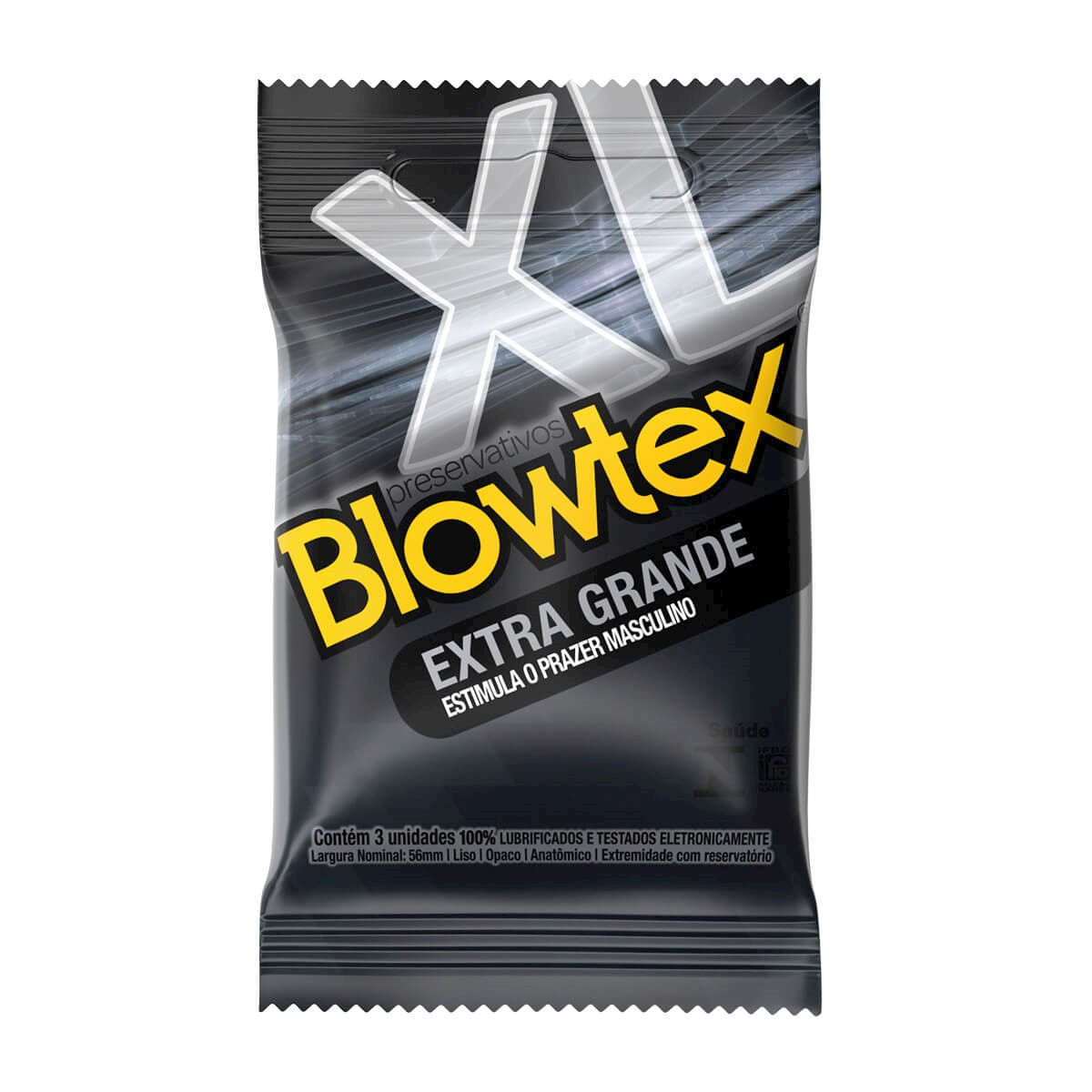 Preservativo Extra Grande Estimula o Prazer Masculino com 3 unidades Blowtex