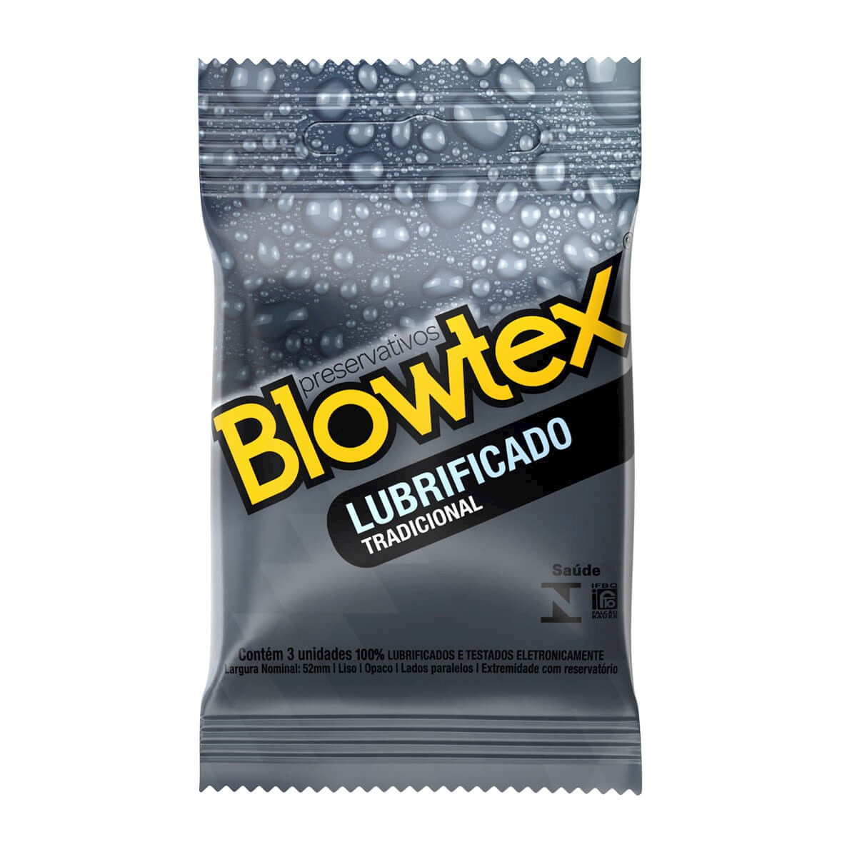 Preservativos Lubrificados Tradicional Sensibilidade e Prazer com 3 unidades Blowtex