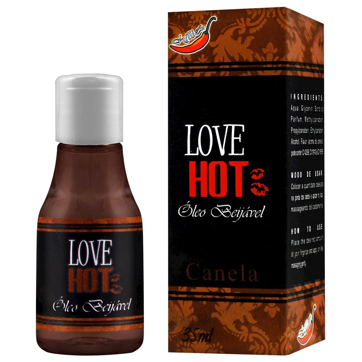 Love Hot Óleo Beijável de Canela 35ml Chillies