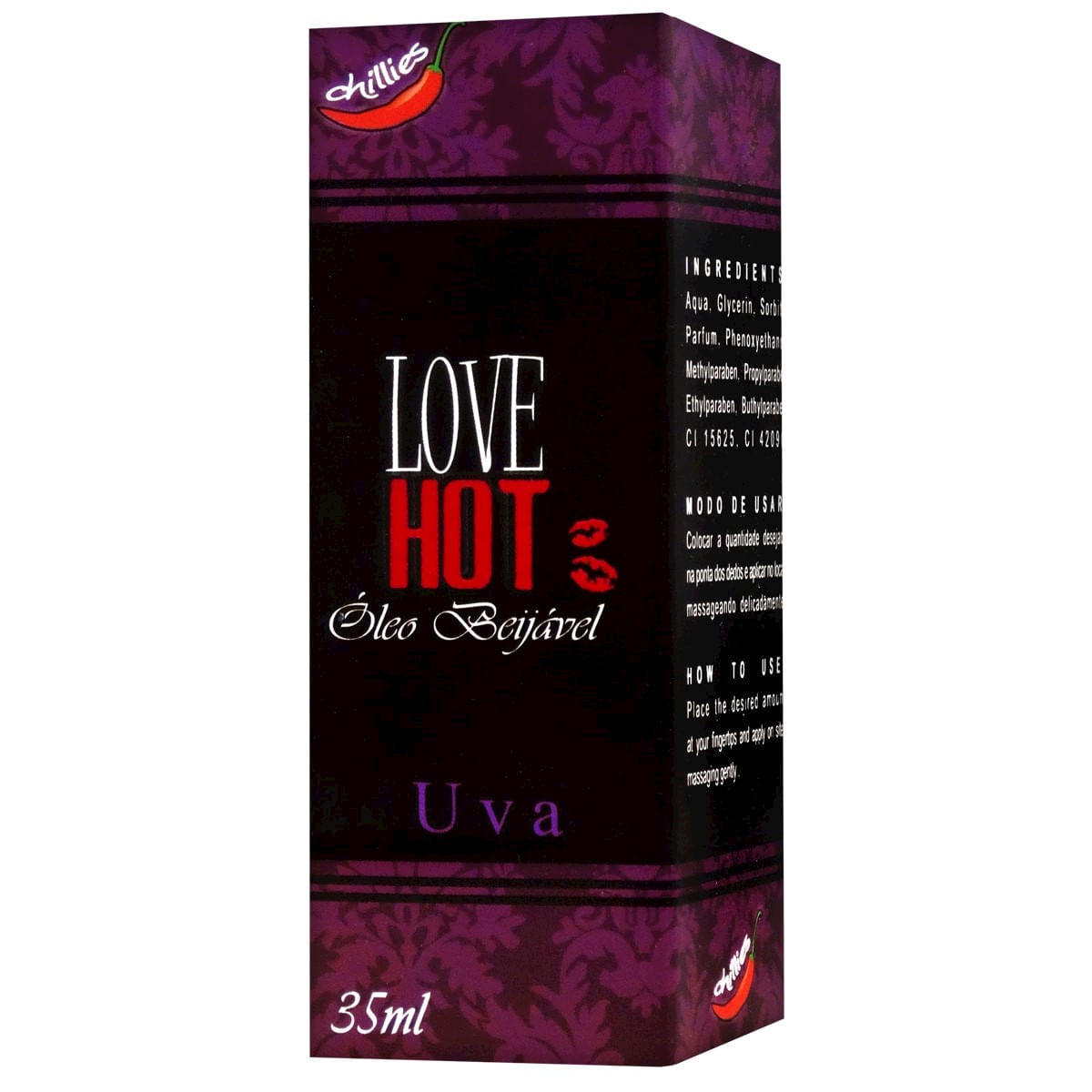Love Hot Óleo Beijável de Uva 35ml Chillies