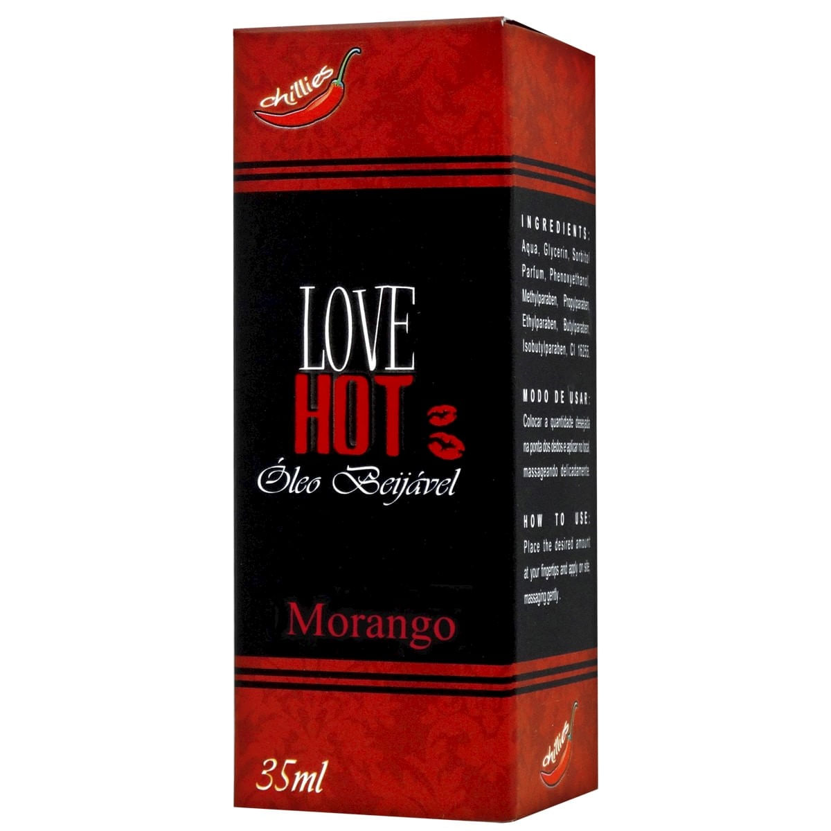 Love Hot Óleo Beijável de Morango 35ml Chillies