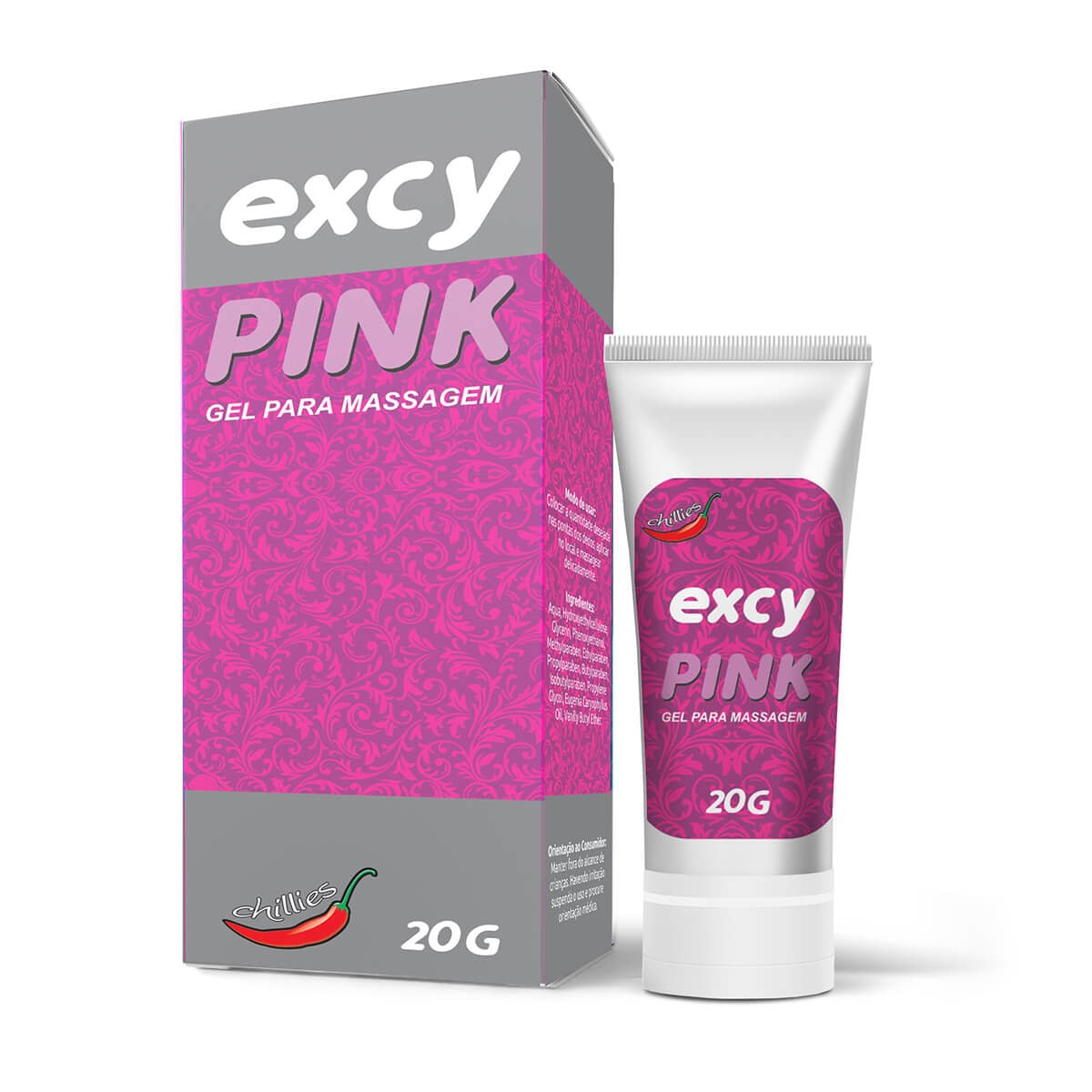 Excy Pink Gel Excitante para Massagem 20g Chillies