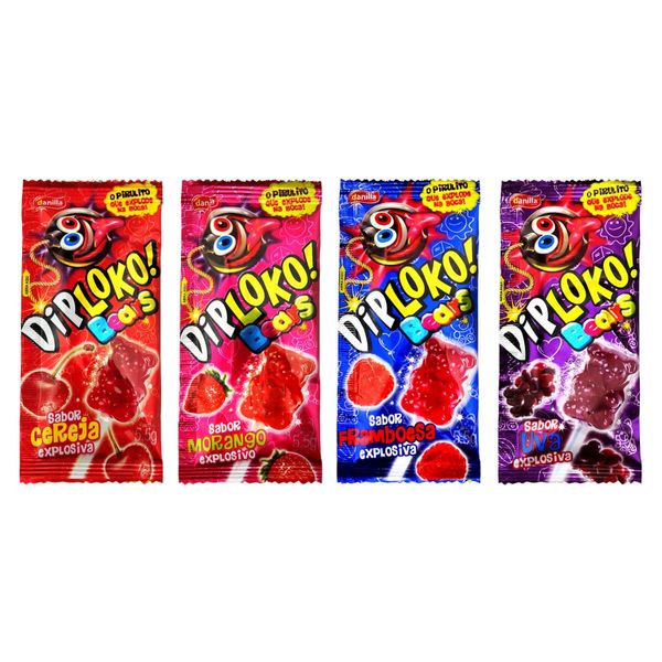 Dip Loko Bears Pirulito que Explode na Boca Danilla