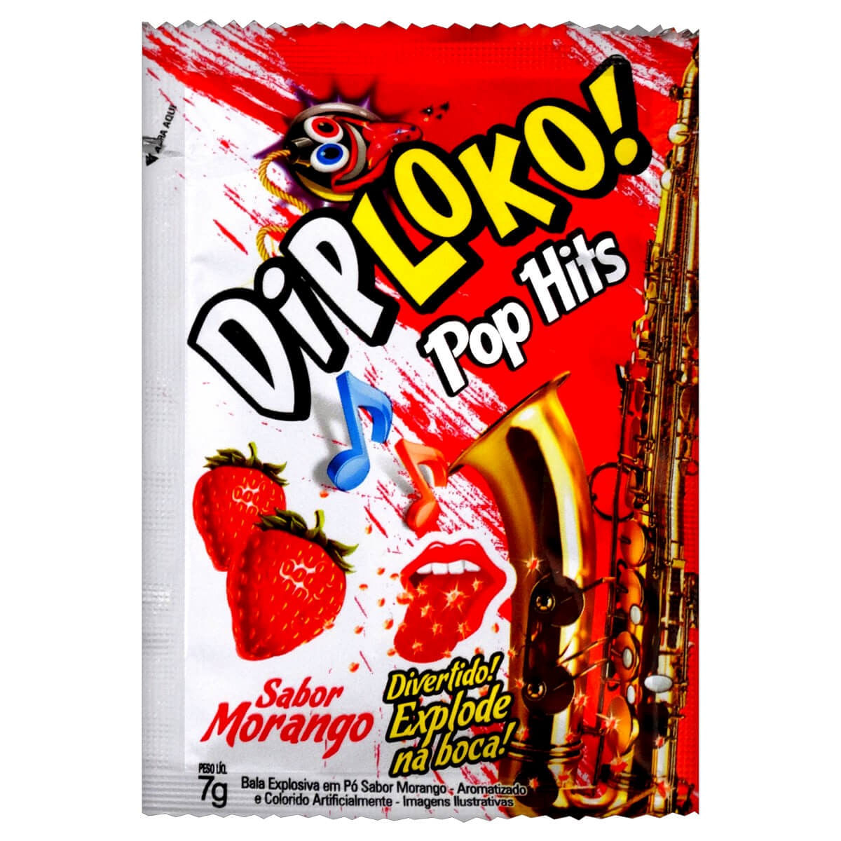Dip Loko Pop Hits Balas Explosivas Comestíveis 7g Danilla Foods