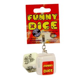 Chaveiro Funny Dice Brilha no Escuro Diversão em Cubo