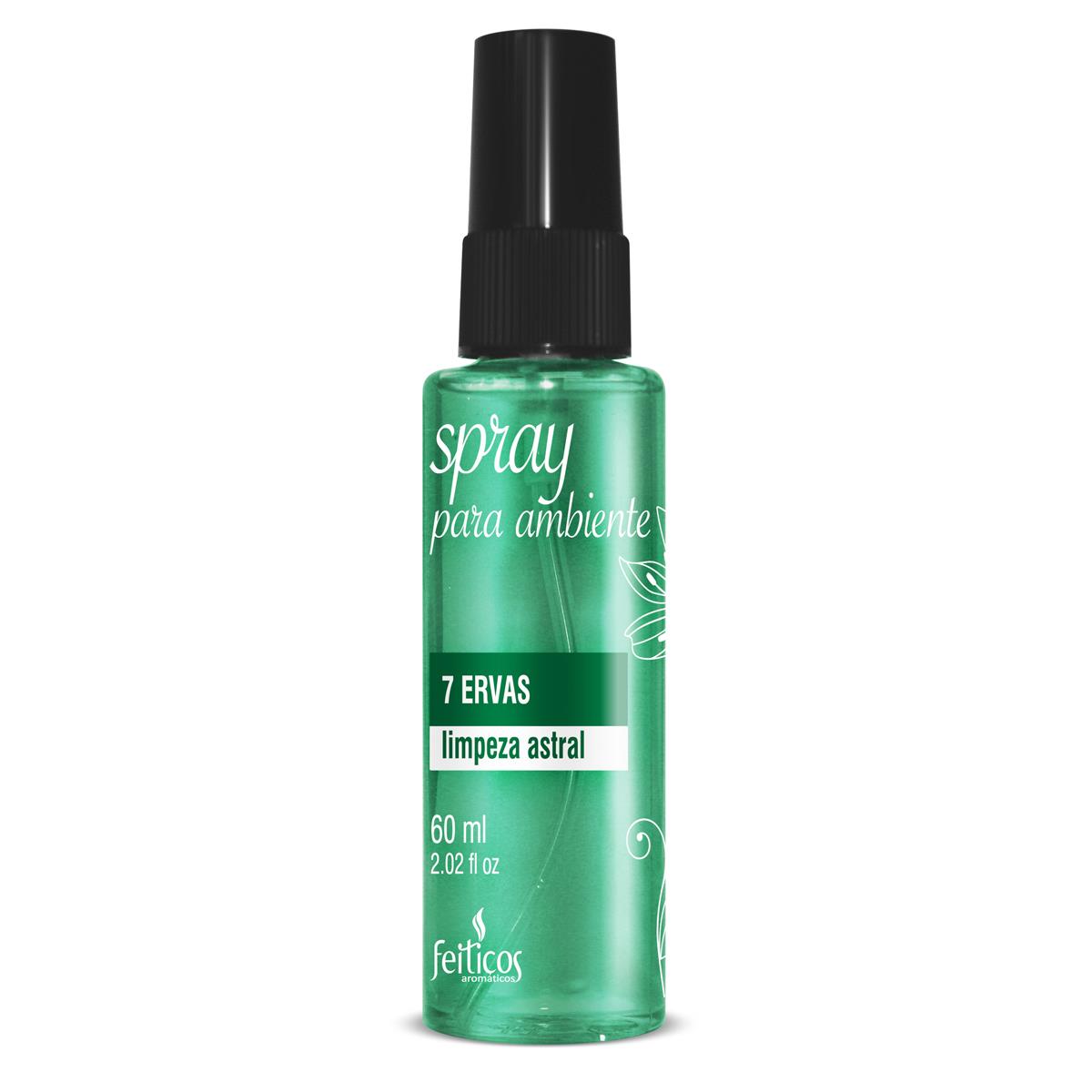 Spray para Ambiente 7 Ervas Limpeza Astral 60ml Feitiços