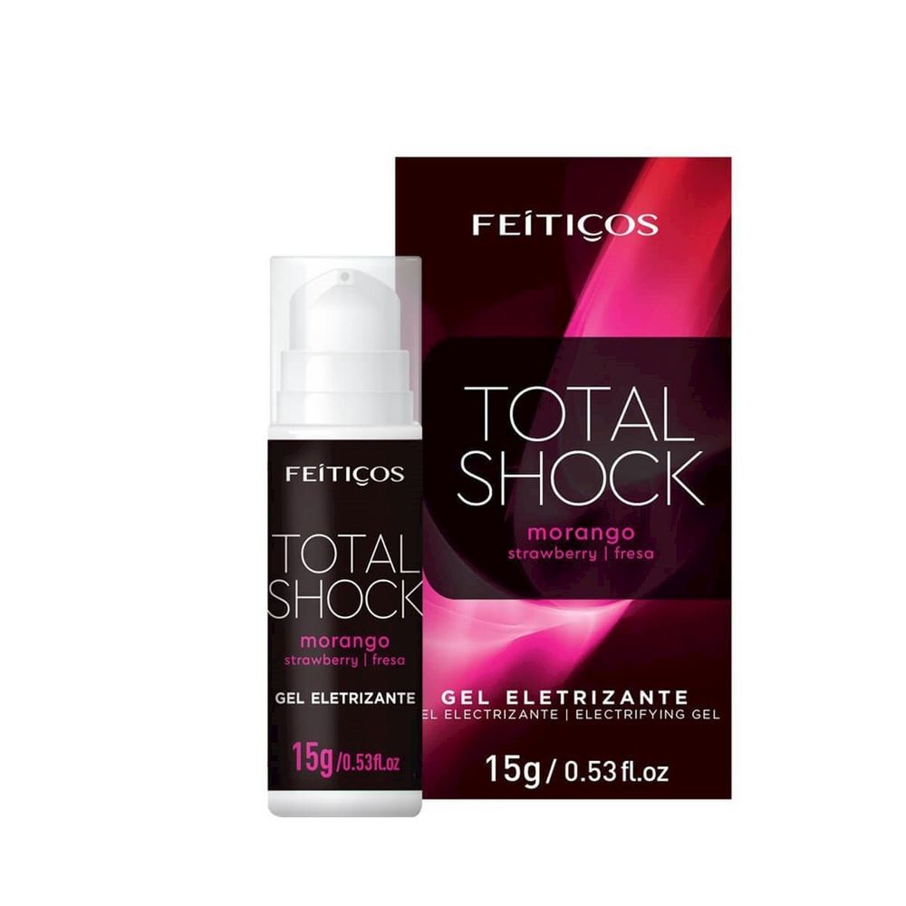 Beijo Grego: Total shock gel eletrizante beijável de morango 15g feitiços aromáticos