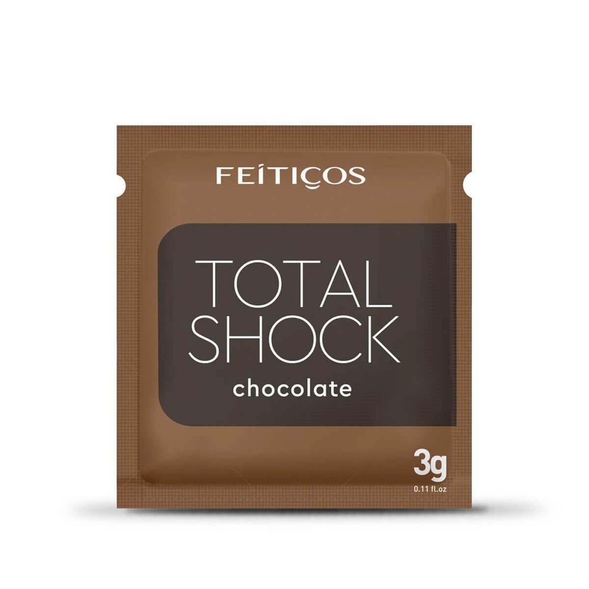 Total Shock Gel Eletrizante Beijável de Chocolate 3g Feitiços Aromáticos