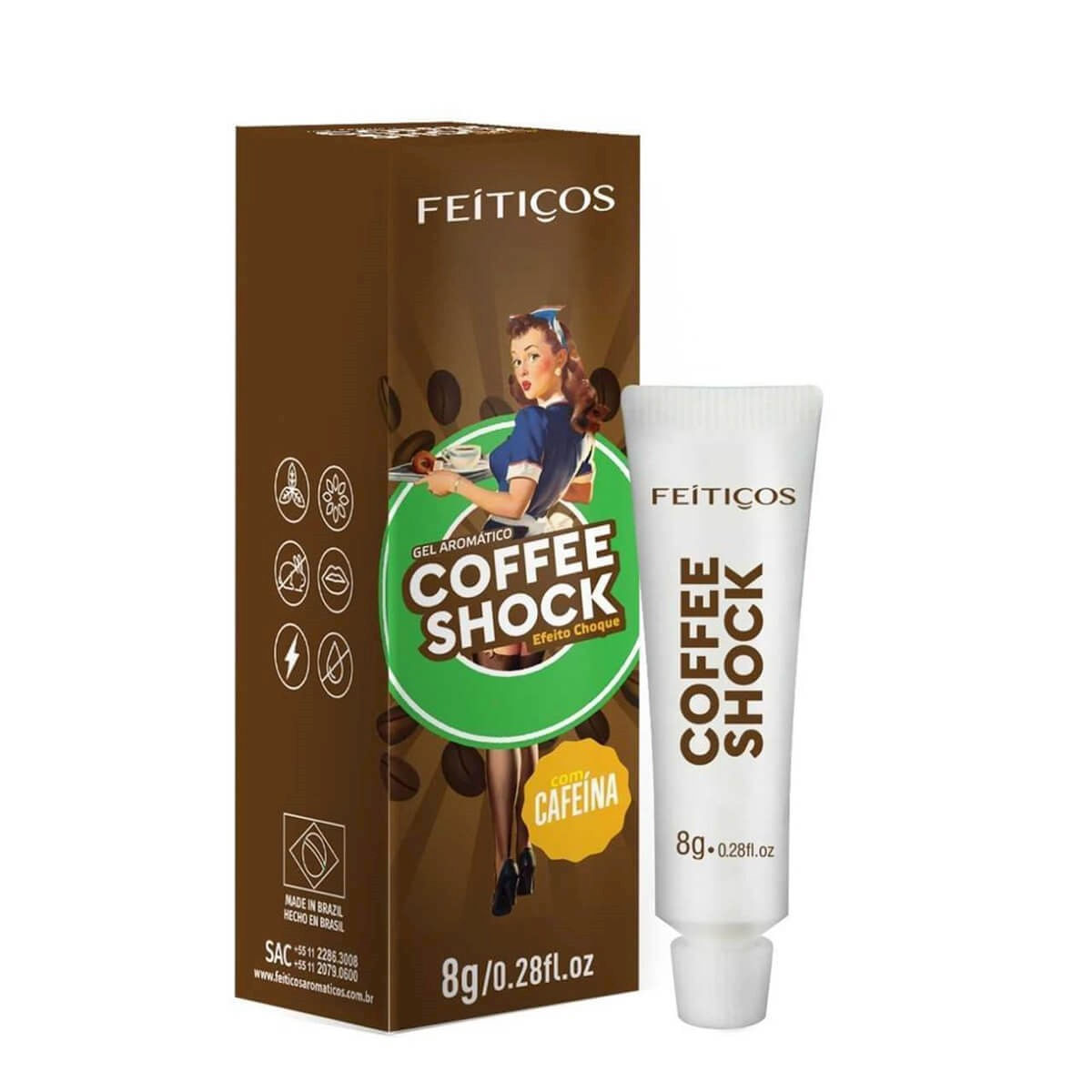 Coffee Shock Gel Aromático Efeito Choque 8gr Feitiços Aromáticos