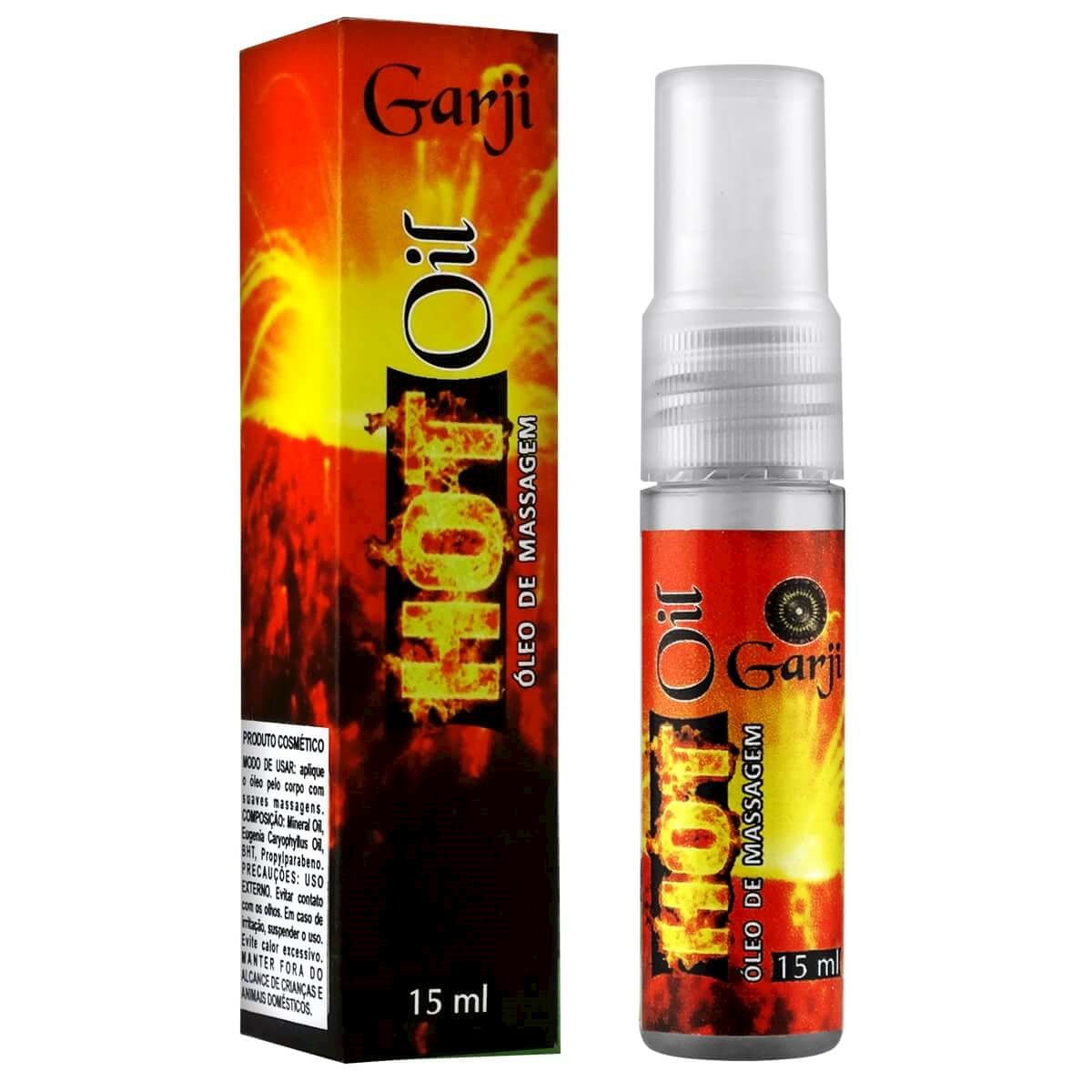 Hot Oil Óleo de Massagem que Esquenta 15ml Garji Hot Oil Óleo de Massagem que Esquenta 15ml Garji