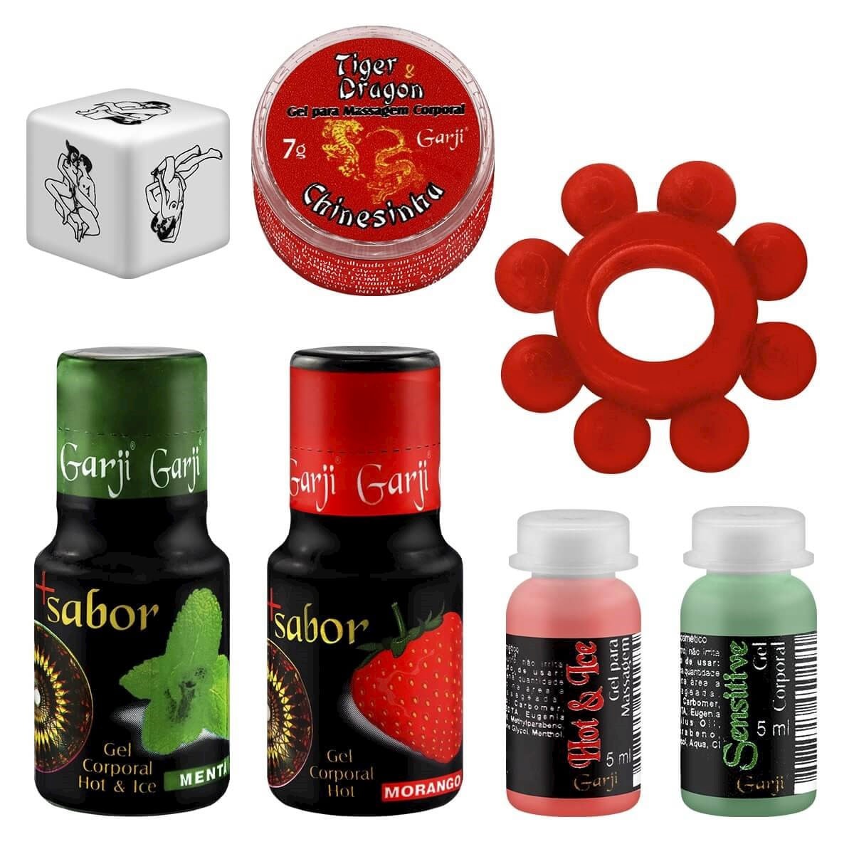 Kit Sensual 1 Contém 7 Itens Garji Kit Sensual 1 Contém 7 Itens Garji