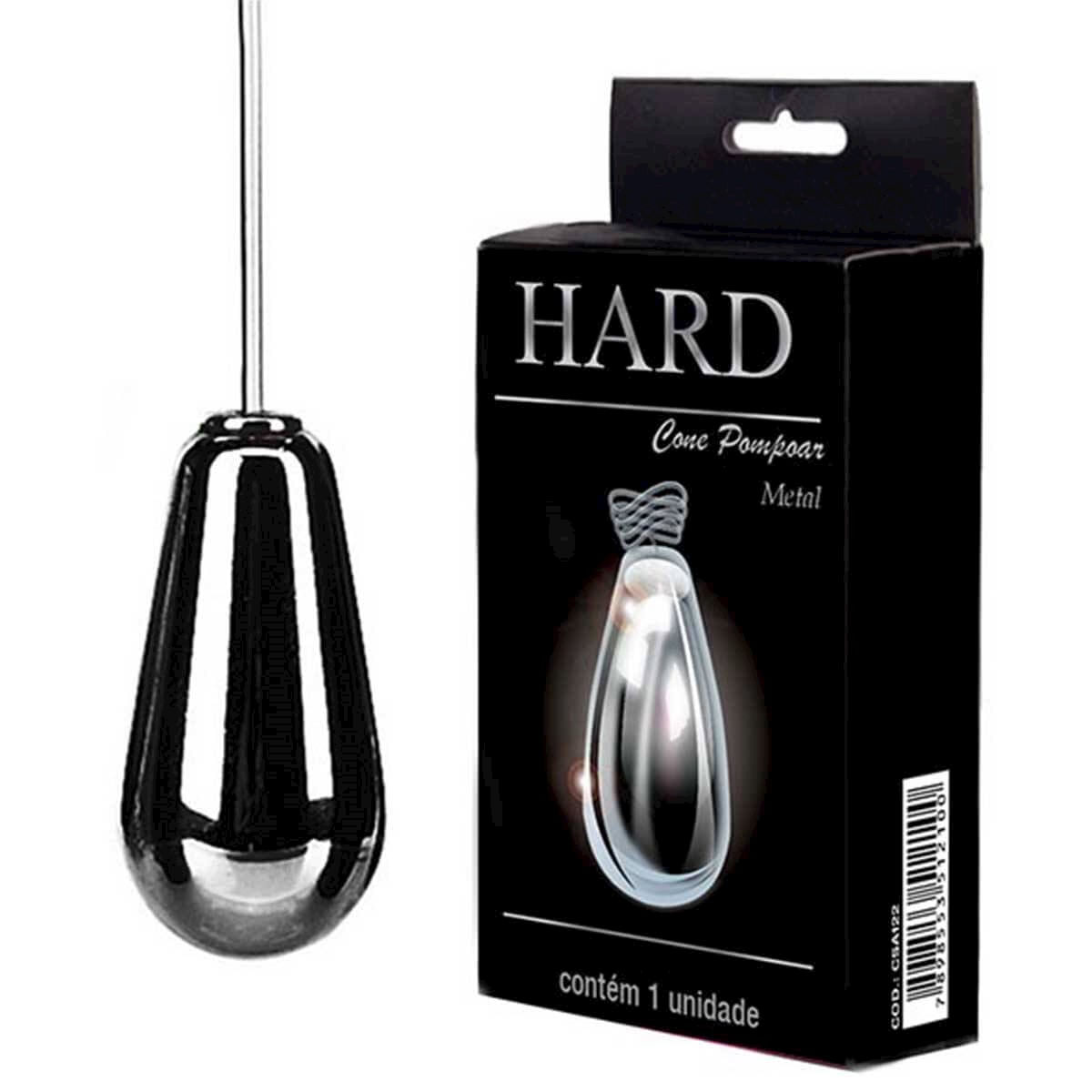 Cone Vaginal de Metal Preto 70g Hard
