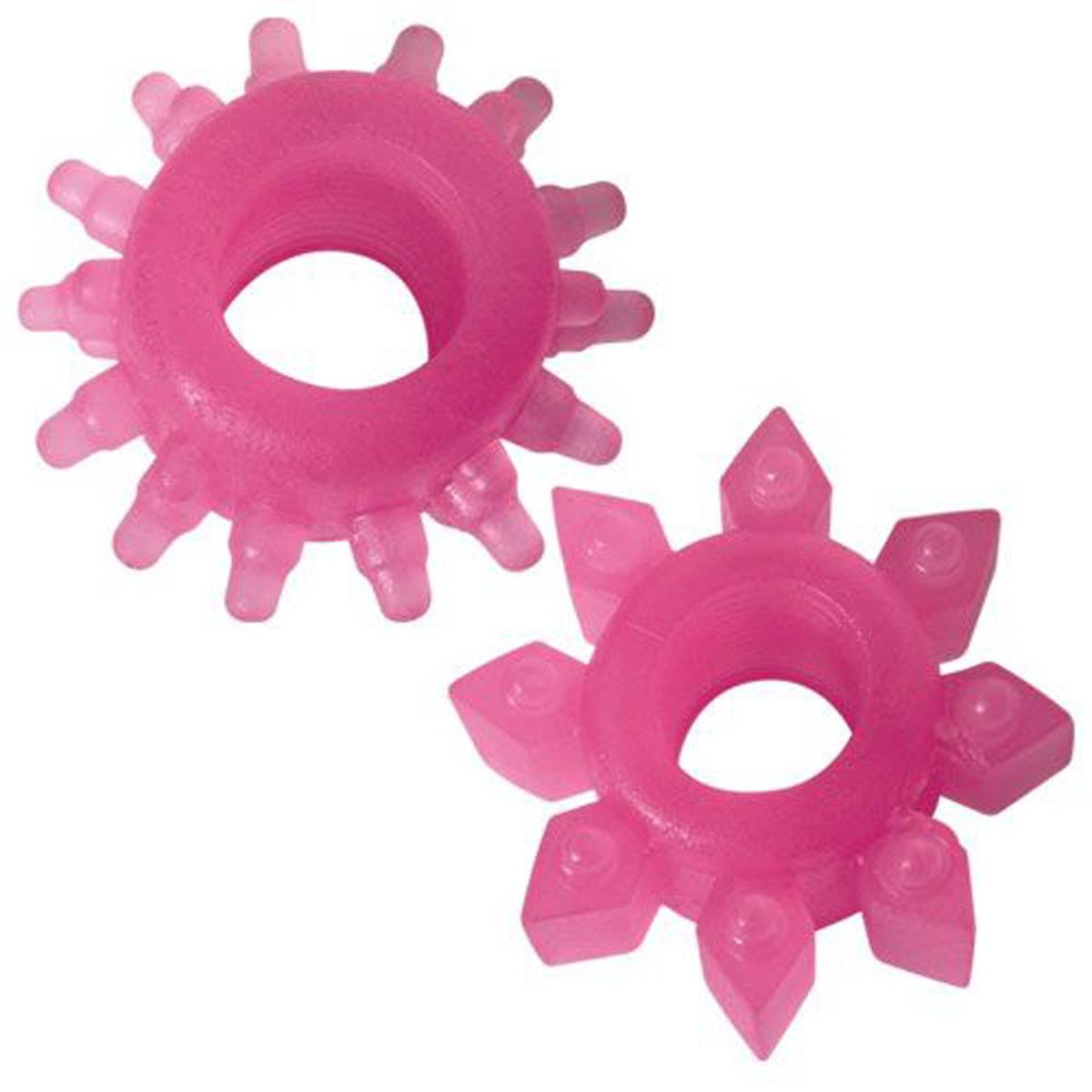 Anel Estimulador com Saliência Pink Hot Flowers - Miess