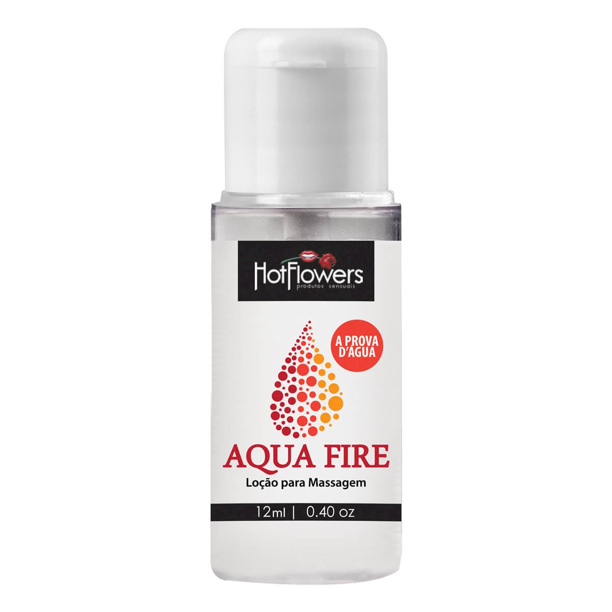 Aqua Fire Lubrificante Esquenta Resistente a Água 12ml Hot Flowers