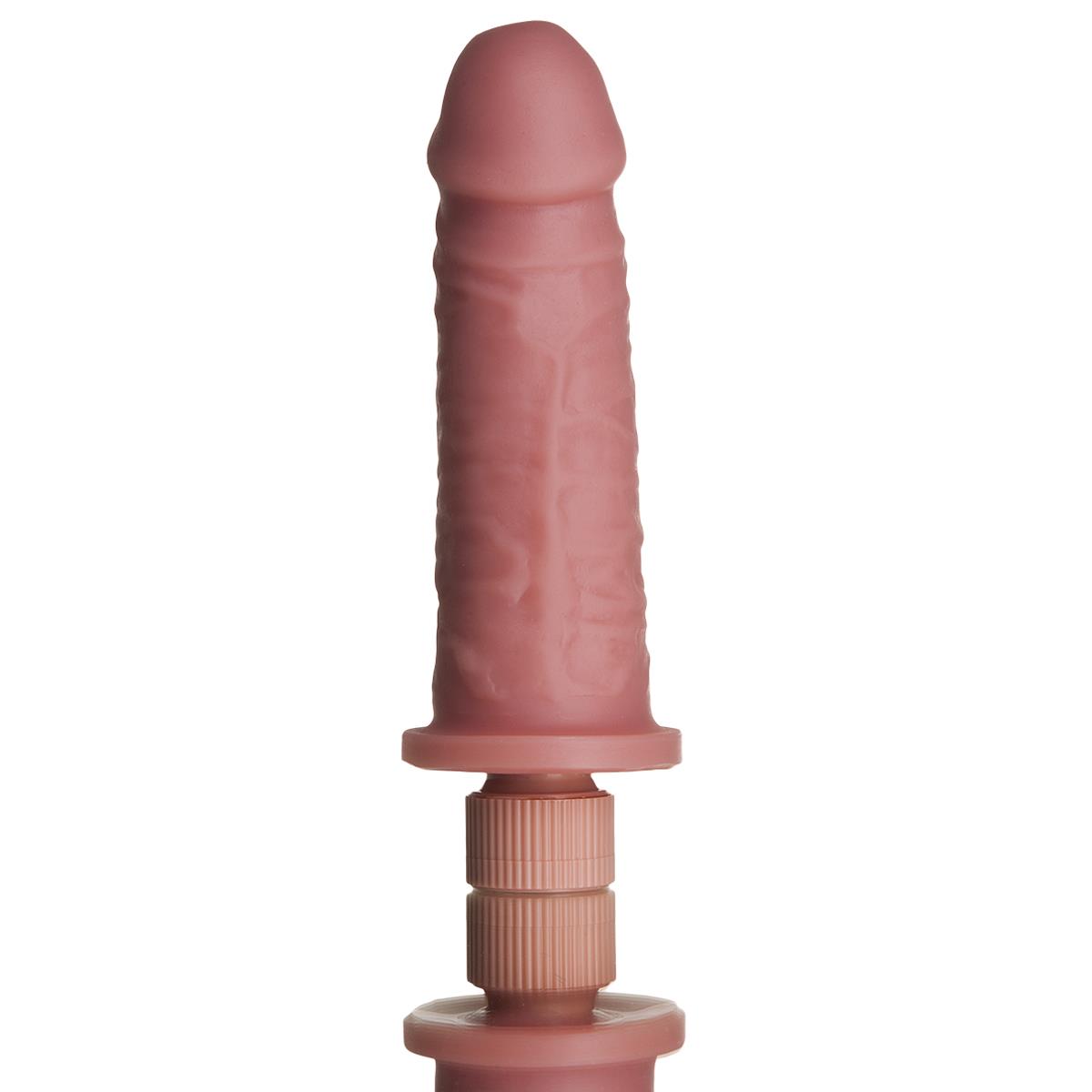 Prótese Maciça Natural com Vibrador 17X5cm Hot Flowers