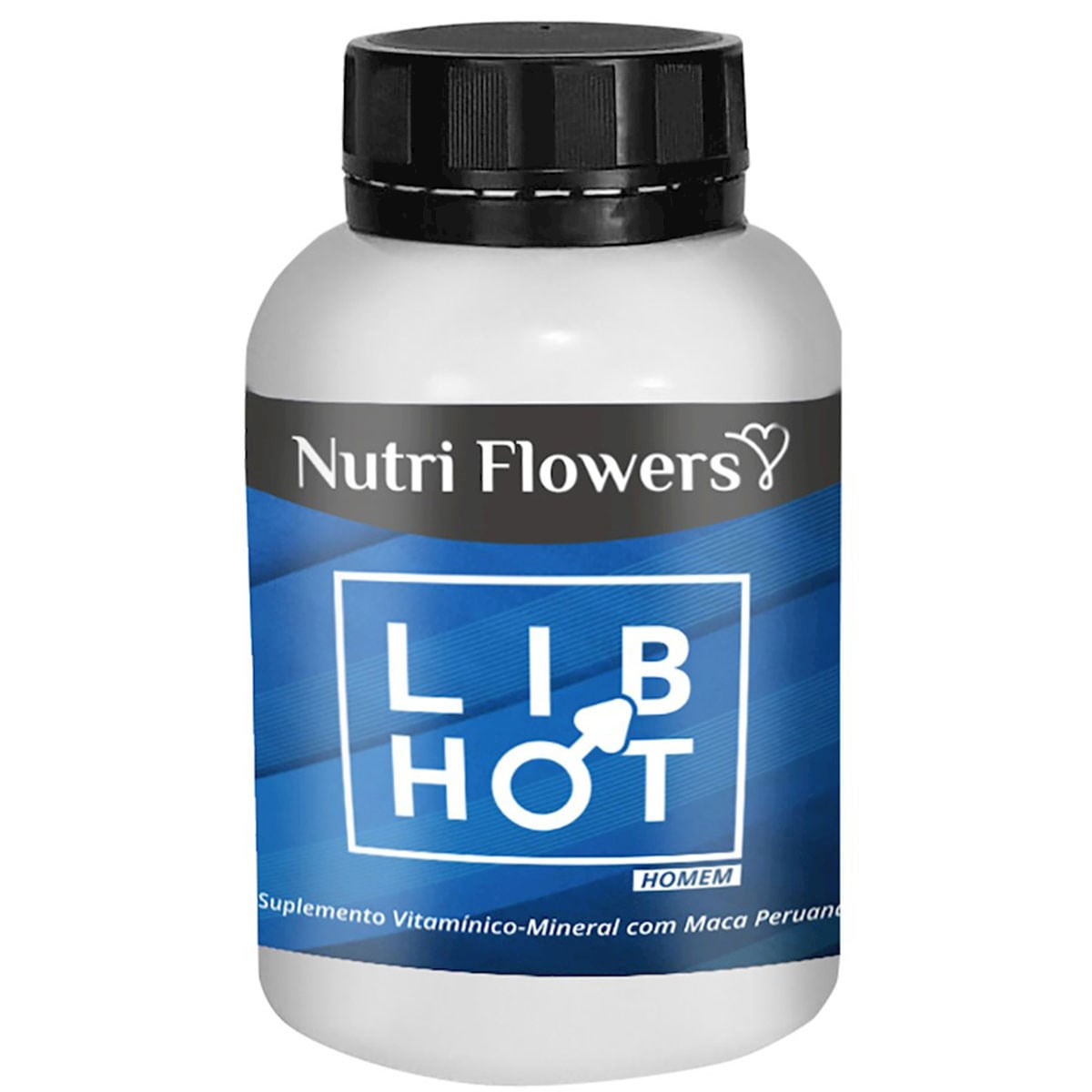 Lib Hot Homem Nutri Flowers Suplemento Vitamínico-Mineral 60 Cápsulas Hot Flowers