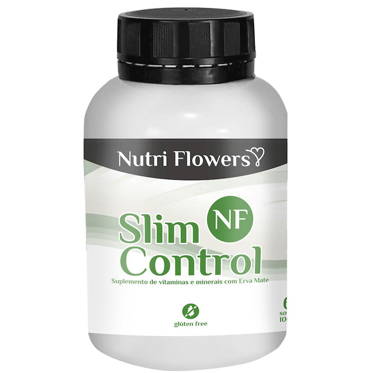 Slim NF Control Nutri Flowers Suplemento Vitamínico e Minerais com Erva Mate 60 Cápsulas HotFlower