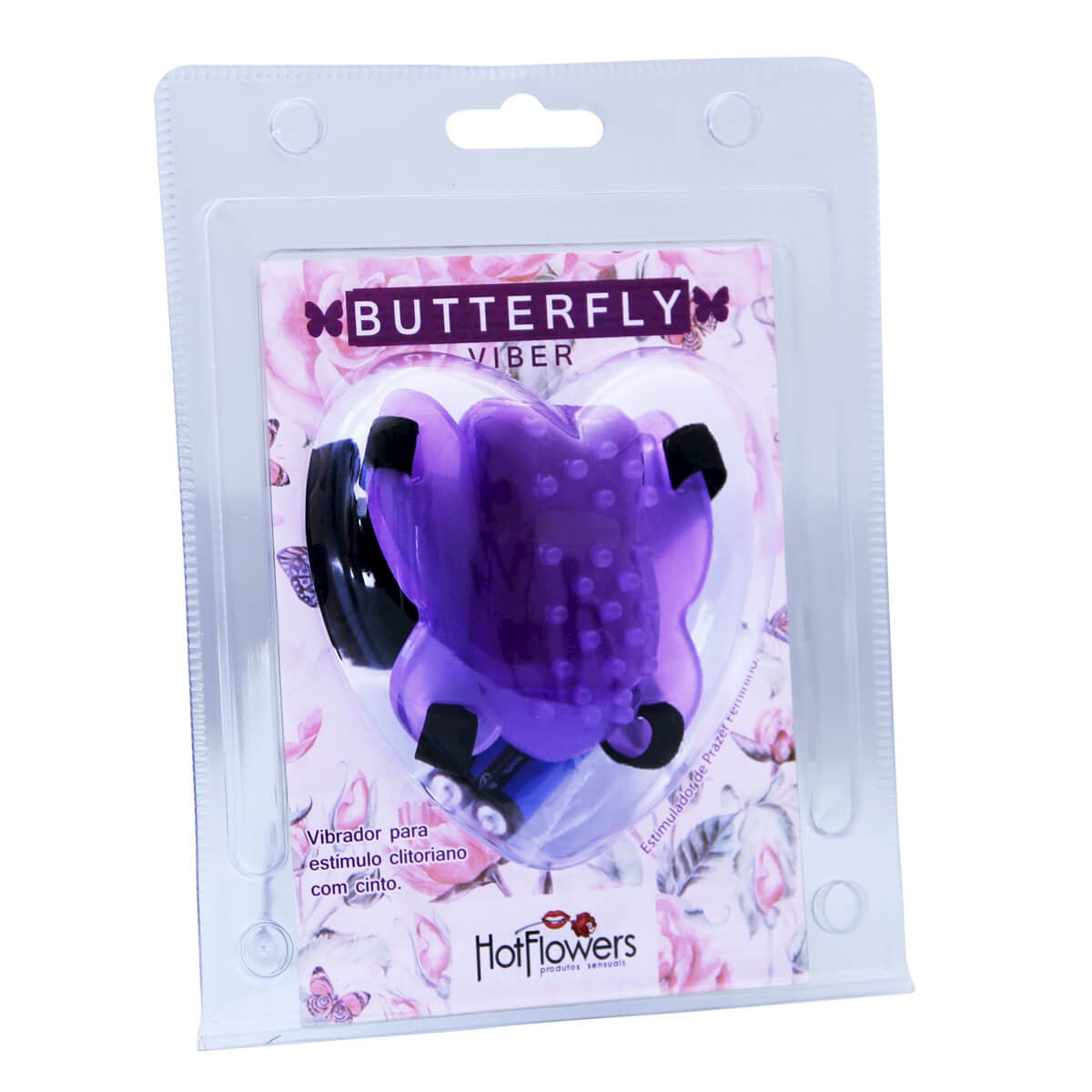 Butterfly Viber Vibrador para Estímulo Clitoriano com Cinta Hot Flowers