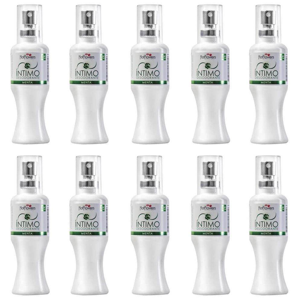 Desodorantes íntimos de menta 35ml no atacado kit com 10 unidades hot flowers
