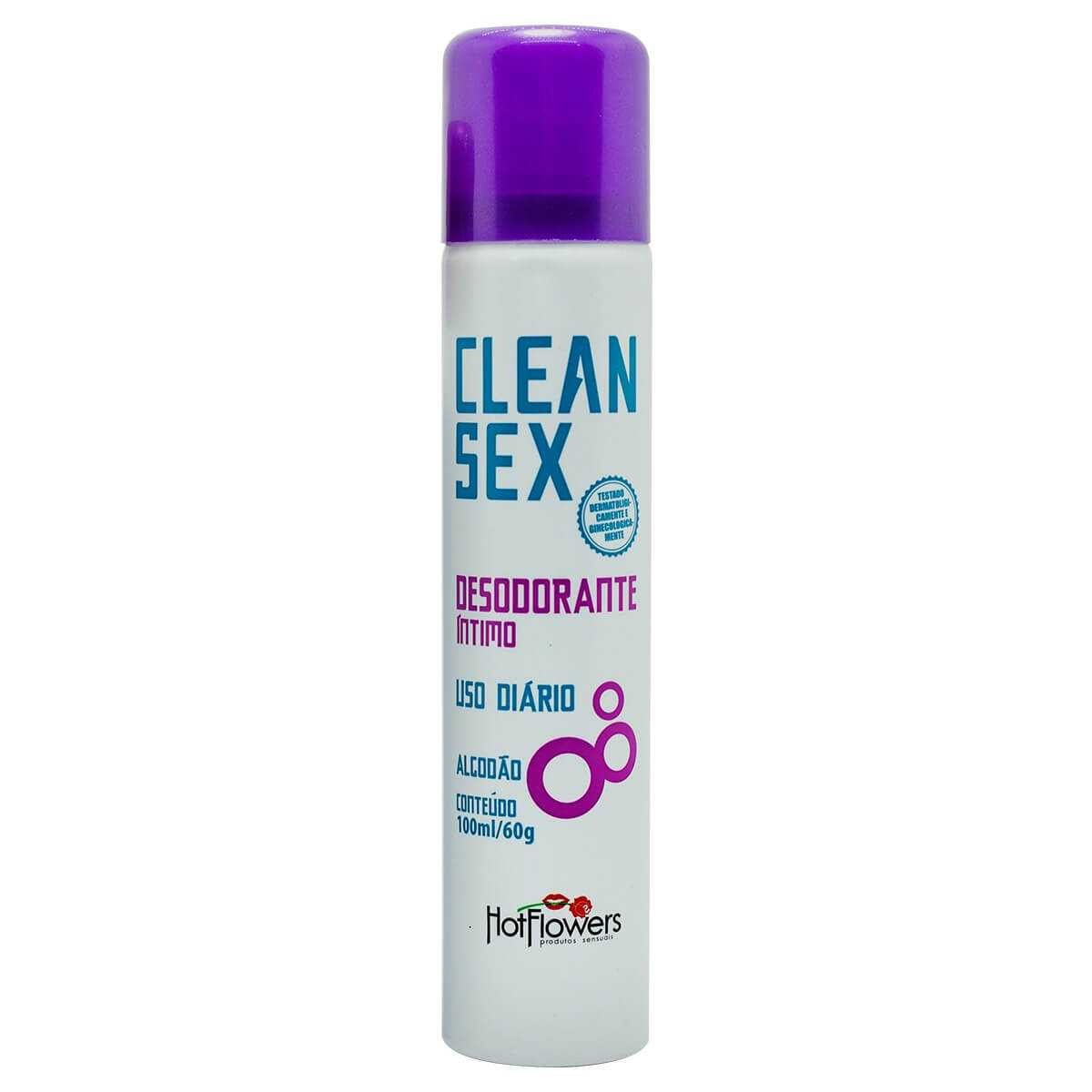Clean Sex Desodorante Ìntimo de Algodão 100 ml Hot Flowers
