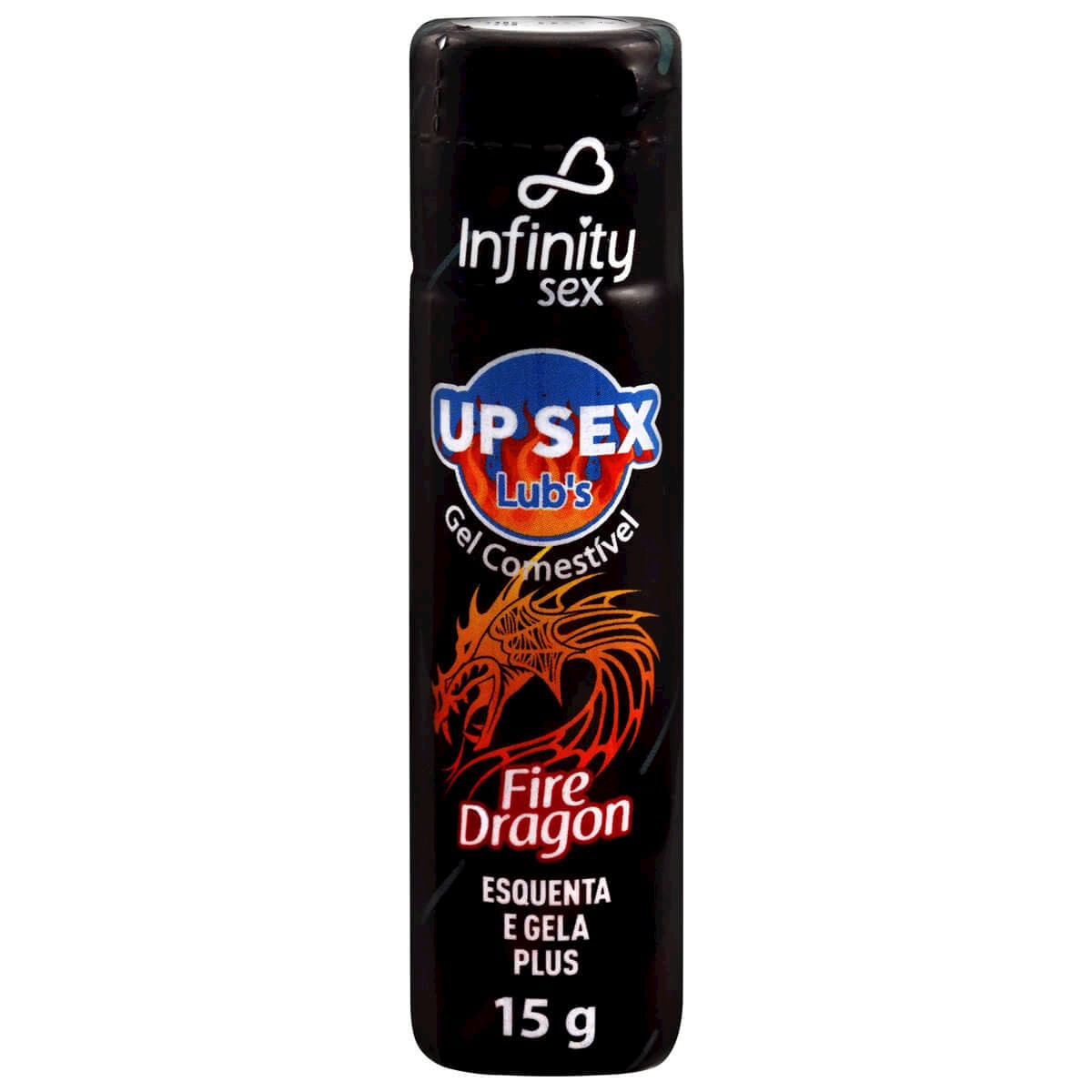 Up Sex Lub's Gel Comestível Fire Dragon Esquenta e Gela Plus 15g Infinity Sex