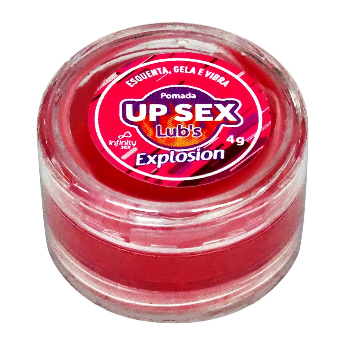 Up Sex Lub's Gel Comestível Explosion Esquenta Gela e Vibra 4g Infinity Sex
