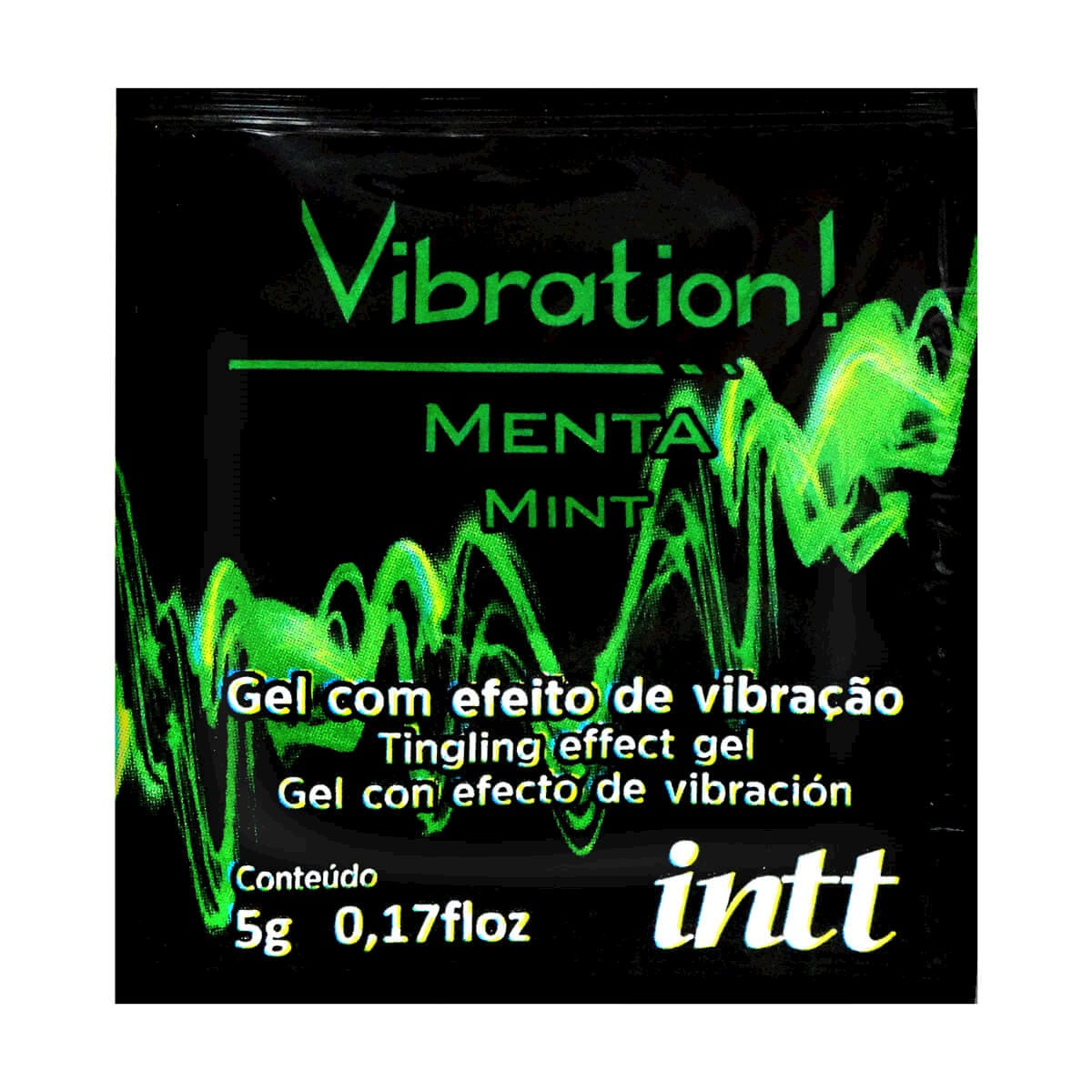 Vibration! Gel para Massagem Corporal Sabor Menta Sachê 5g INTT - Miess