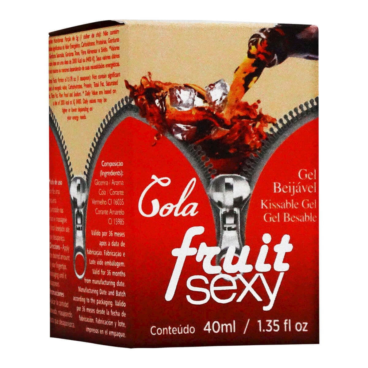 Fruit Sexy Gel Beijável Sabor Cola 40ml Intt