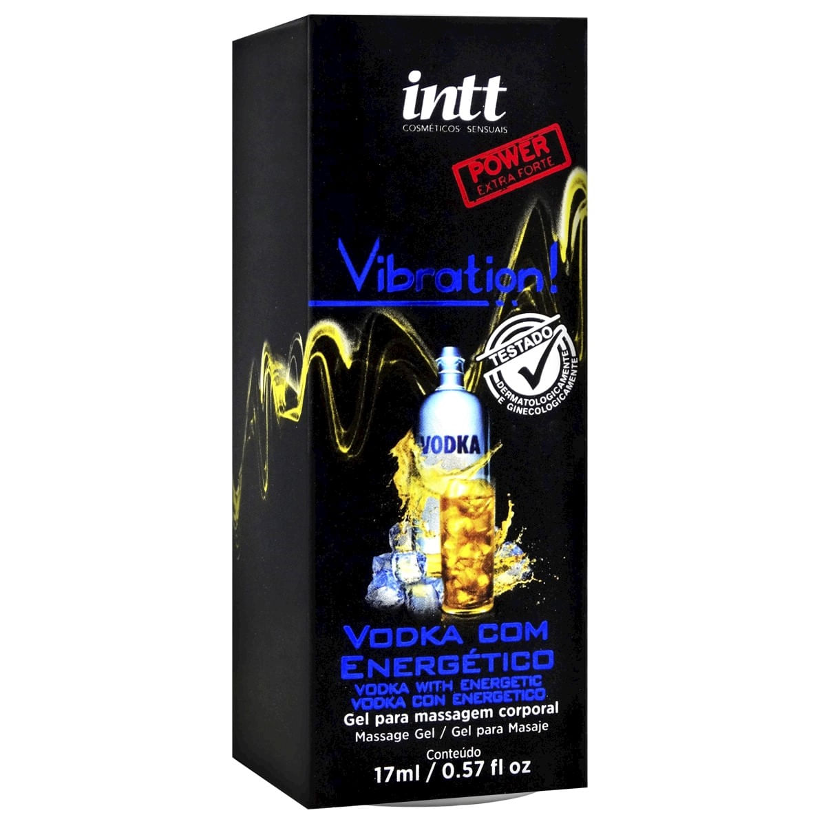 Vibration Gel Excitante que Vibra Power Extra Forte Sabor Vodka com Energético 17ml Intt