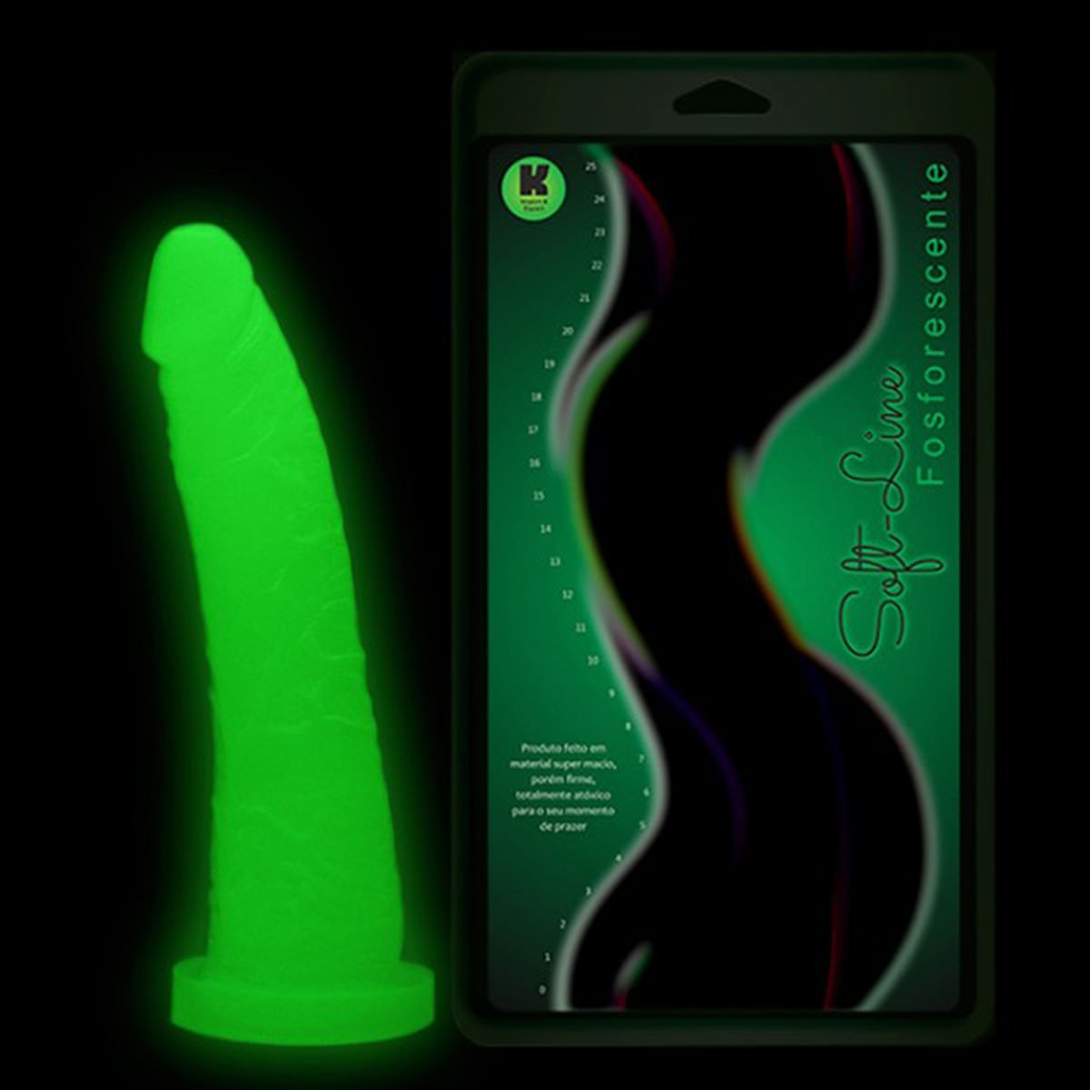 Prótese Fosforescente Realística Macia e Flexível com Veias Salientes Soft Line 17 cm x 4 cm Prótese Fosforescente Realística Macia e Flexível com Veias Salientes Soft Line 17 cm x 4 cm