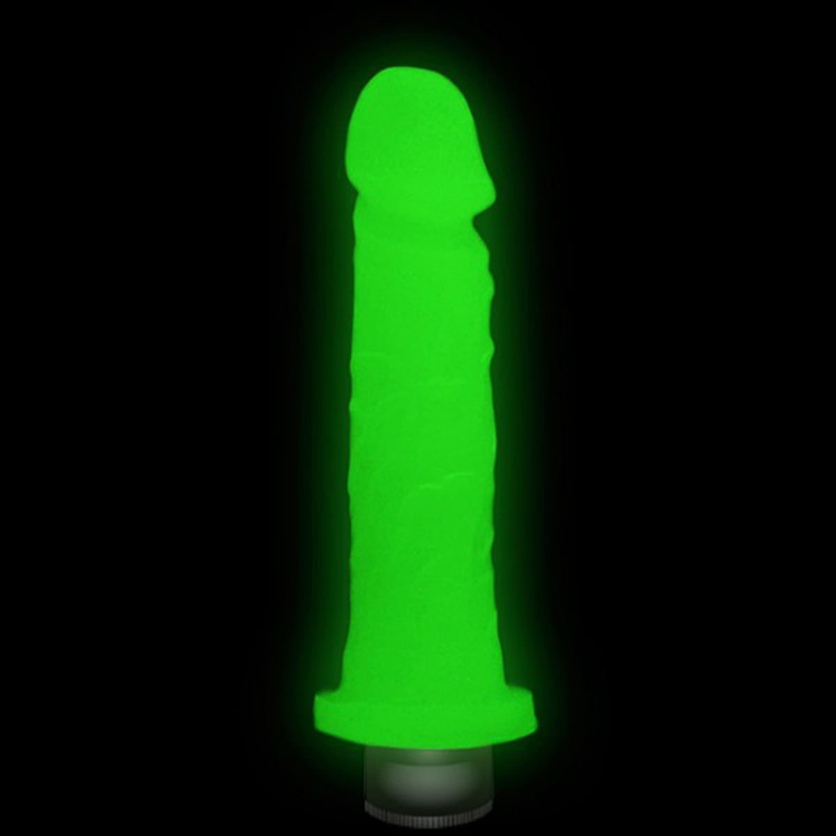Prótese com Vibrador Interno Fosforescente 17,5 cm x 3,8 cm Prótese com Vibrador Interno Fosforescente 17,5 cm x 3,8 cm