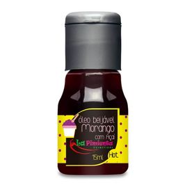 Óleo Beijável para Massagem Hot de Morango com Açai 15ml La Pimienta