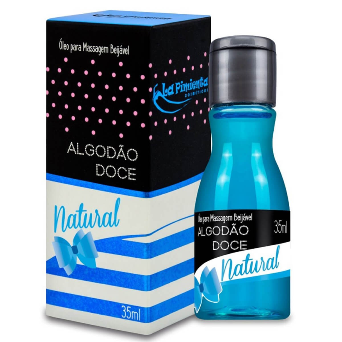 Algodão Doce Óleo para Massagem Beijável de Natural Hot 35ml La Pimienta Algodão Doce Óleo para Massagem Beijável de Natural Hot 35ml La Pimienta