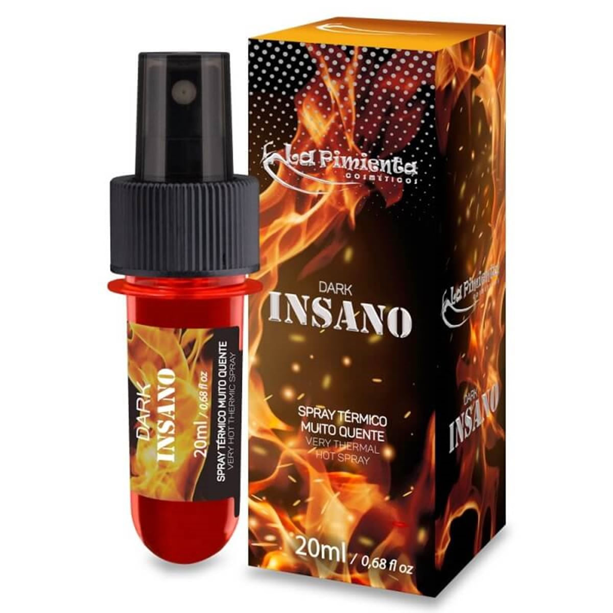 Insano Spray Térmico Hot para Massagem 20ml La Pimienta
