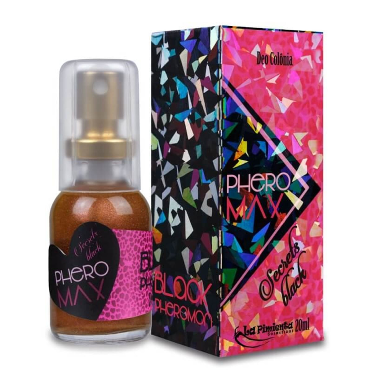 Phero Max Secrets Black Deo Colônia Feminina 20ml La Pimienta Phero Max Secrets Black Deo Colônia Feminina 20ml La Pimienta