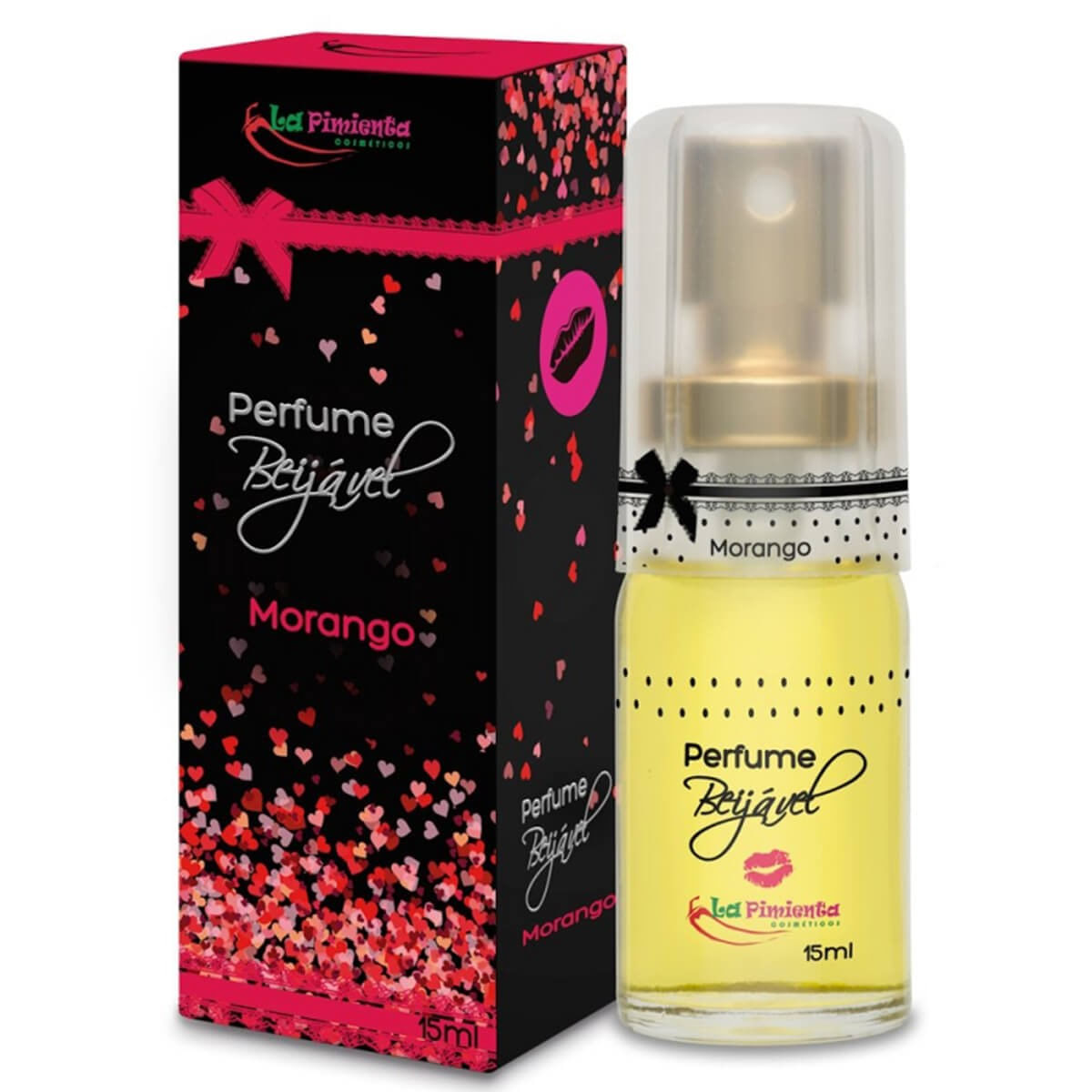 Perfume Beijável com Aroma de Morango 15ml La Pimienta