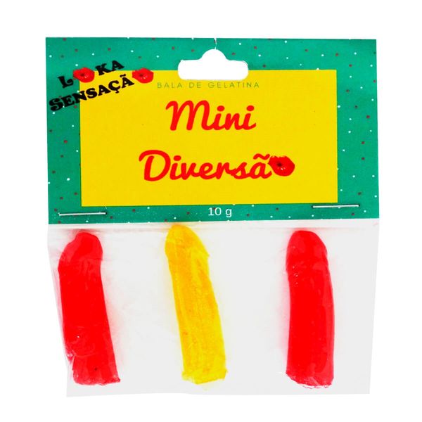 Bala de Gelatina Pênis Mini Diversão 10g Loka Sensação
