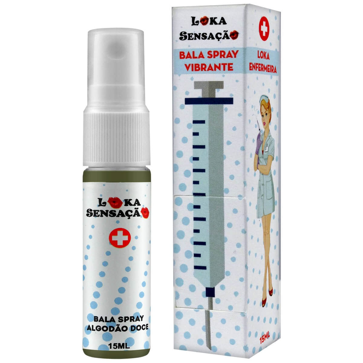 Loka Enfermeira Bala Spray Vibrante Algodão Doce 15ml Loka Sensação Loka Enfermeira Bala Spray Vibrante Algodão Doce 15ml Loka Sensação