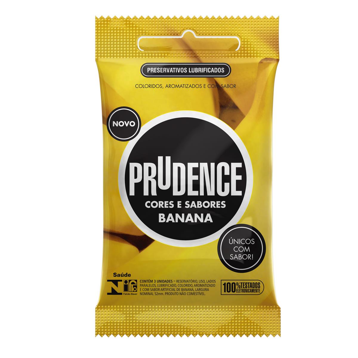 Preservativos Cores e Sabores Banana Prudence
