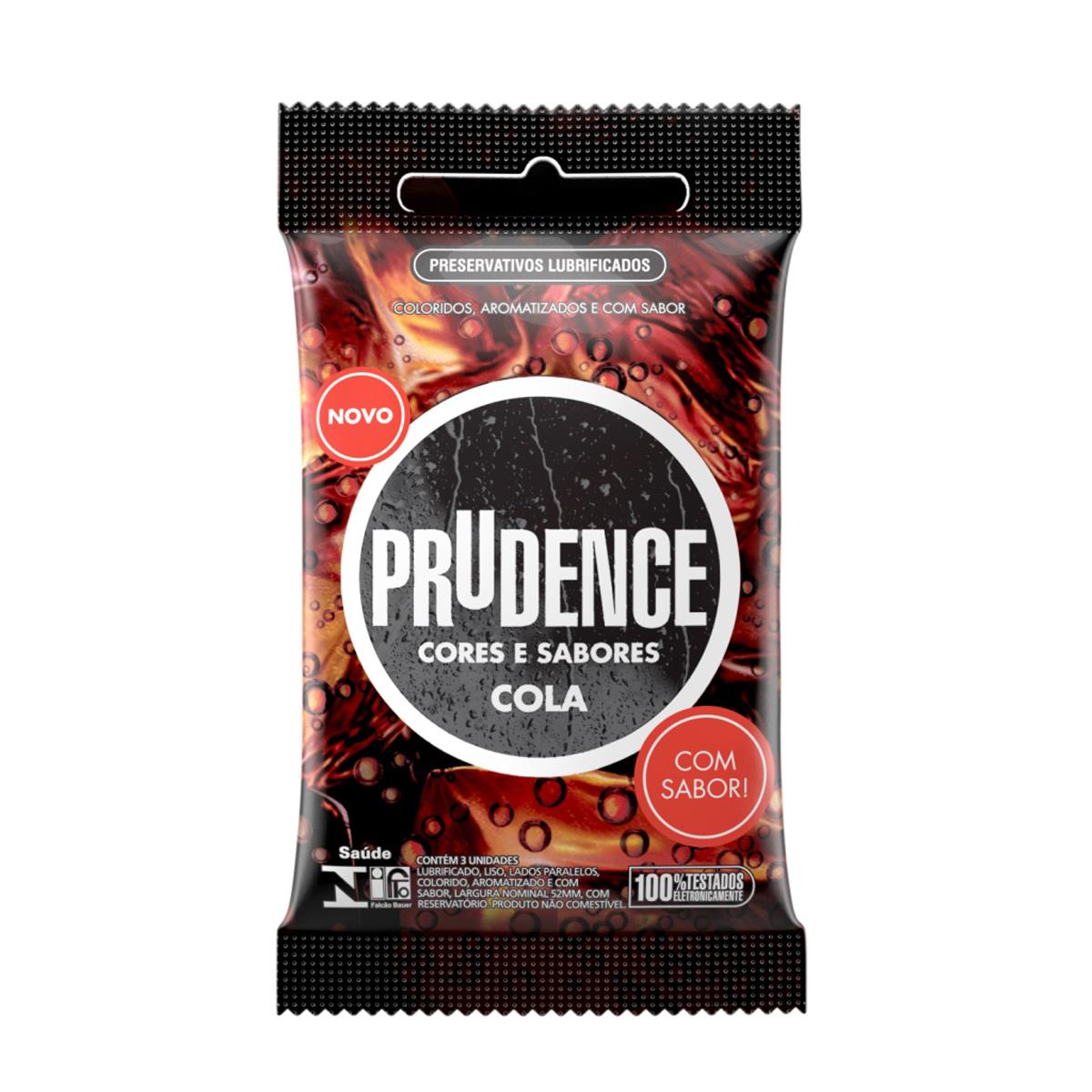 Preservativos Cores e Sabores Cola Prudence