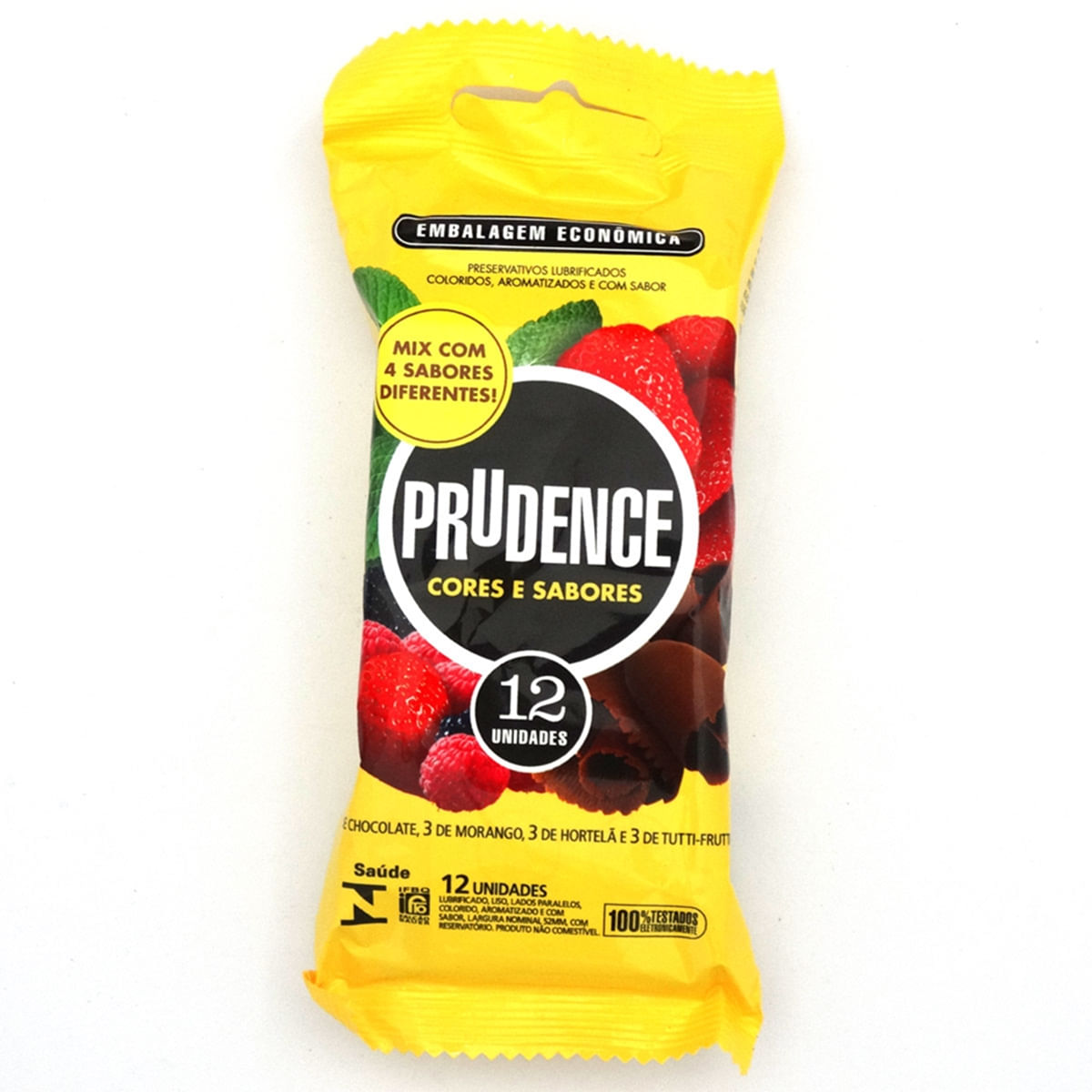 Preservativos Cores e Sabores Party Pack 12uni Prudence