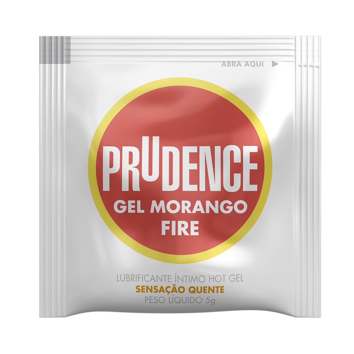 Gel Lubrificante Íntimo Aroma Morango Fire 5g Prudence - Miess