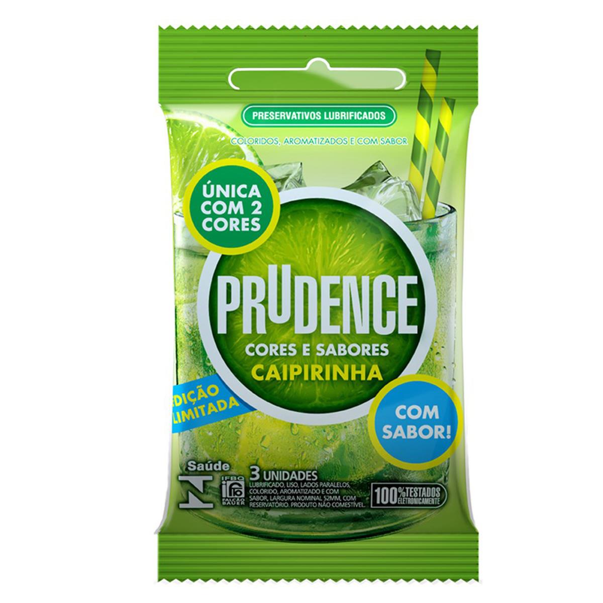 Preservativos Caipirinha Cores e Sabores Edição Limitada Prudence
