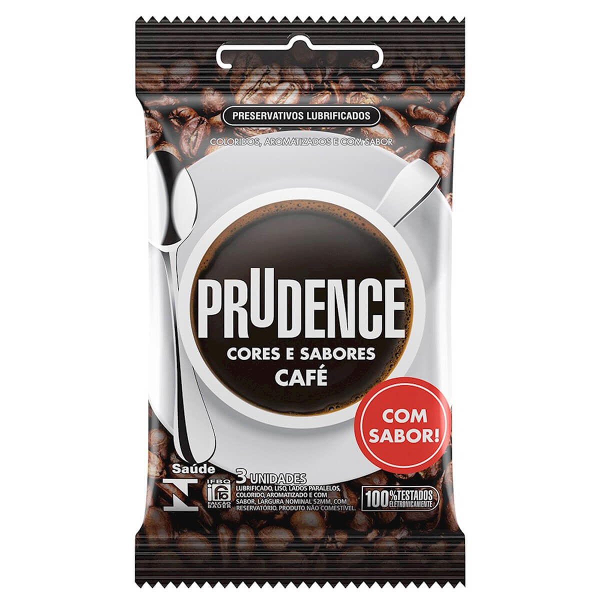 Preservativo em Látex Cores e Sabores Café Prudence