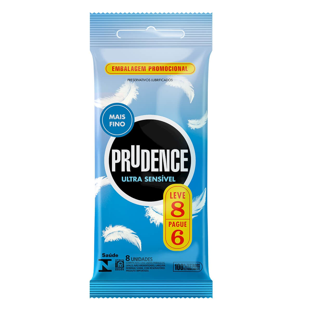 Preservativos Ultra-Sensível Leve 8 Pague 6 unidades Prudence Preservativos Ultra-Sensível Leve 8 Pague 6 unidades Prudence