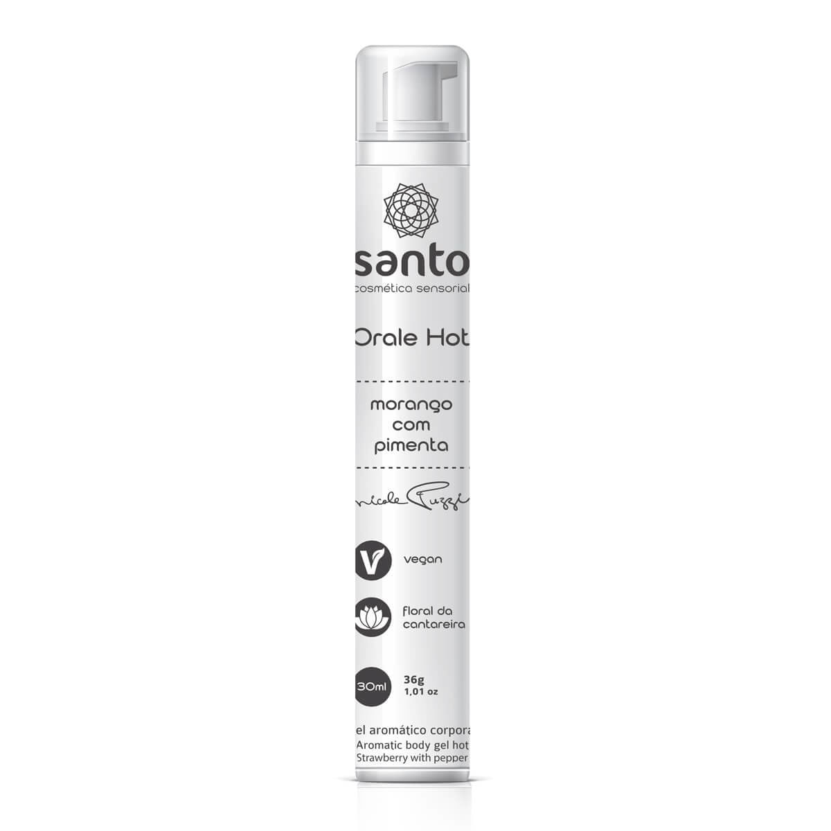 Orale Hot Gel Aromático Morango com Pimenta 30ml Santo